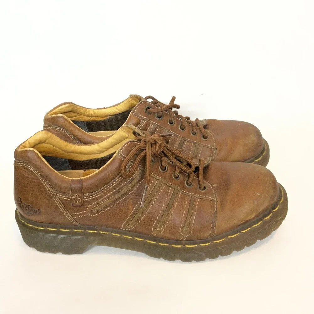 Doc Dr. Martens Men's Sz 11 Keith Brown Leather Oxford Chunky‎ Shoe Y2K Lug Sole